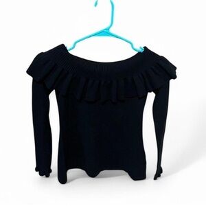 Lilly Pulitzer Siesta off the shoulder sweater size XS. Black. Long sleeves